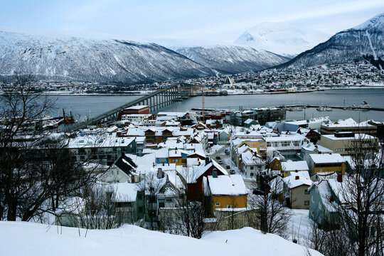 Cityscape of Troms&Atilde;&cedil; in Norway