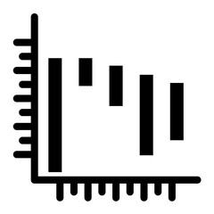 Waterfall Graph Glyph Icon