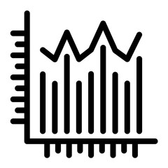 Stock Chart Glyph Icon
