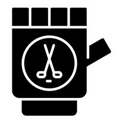 Hockey Mitts Glyph Icon