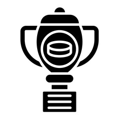 Ice Hockey Cup Glyph Icon