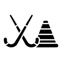 Hockey Practice Glyph Icon