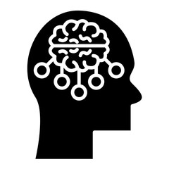 Mind Mapping Glyph Icon