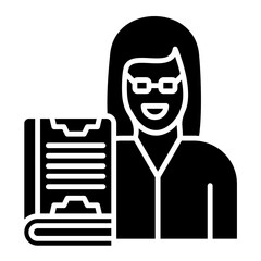 Professor Female Glyph Icon