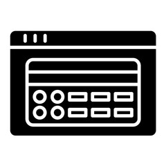 Online Payment Glyph Icon