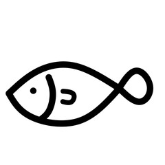 Fish line vector element - obrazy, fototapety, plakaty
