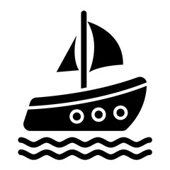Sailing Boat Glyph Icon