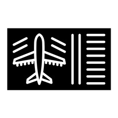 Flight Ticket Glyph Icon