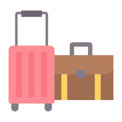 Luggage Flat Multicolor Icon