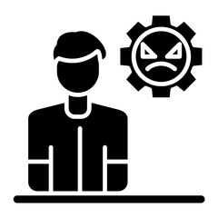 Anger Management Glyph Icon