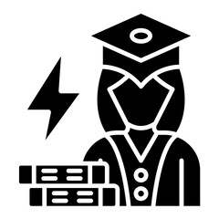 Study Load Glyph Icon