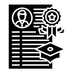 Academic Record Glyph Icon
