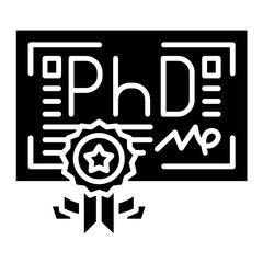 Phd Glyph Icon