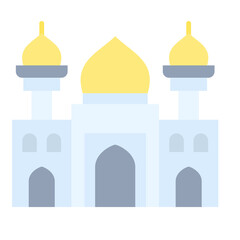 Mosque Flat Multicolor Icon