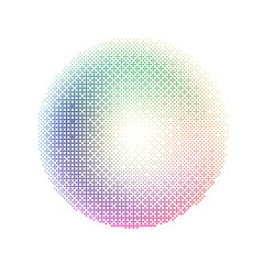 circle halftone colorful  isolated vector object 