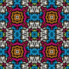 Ethnic boho seamless pattern. Traditional ornament. Folk motif. Textile rapport.