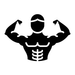 Strong Man Glyph Icon
