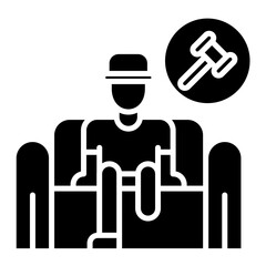 Disability Law Glyph Icon