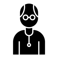 Senior Citizen Glyph Icon