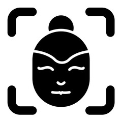 New Faces Glyph Icon