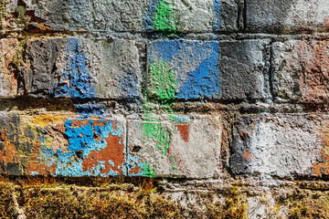 Graffiti wal- crack paint. Designers for creative work