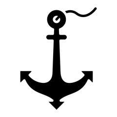 Anchor Glyph Icon