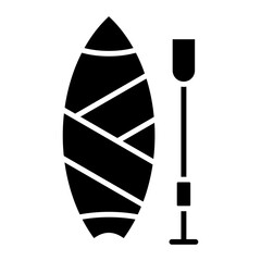 Paddleboarding Glyph Icon