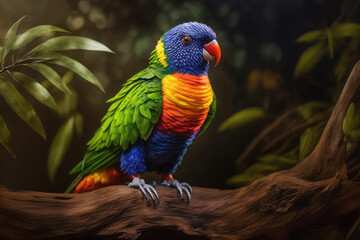 The rainbow lorikeet is a species of parrot found in Australia.