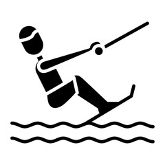 Wakeboarding Glyph Icon