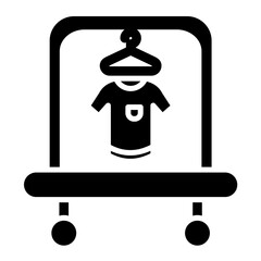 Clothing Rack Glyph Icon