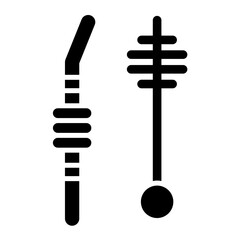 Metal Straw Glyph Icon