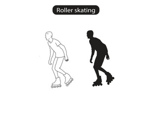 Skating Icons Vector Illustration 