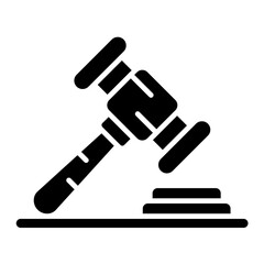 Gavel Glyph Icon