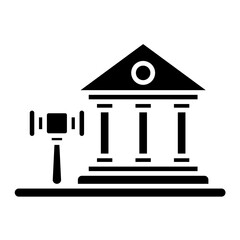 Government Auction Glyph Icon