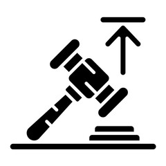 Maximum Bid Auction Glyph Icon