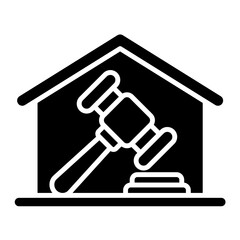 Public Auction Glyph Icon