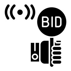 Live Bidding Glyph Icon