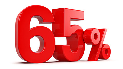 Promotion 65 Percent 3d red number percent Generative AI