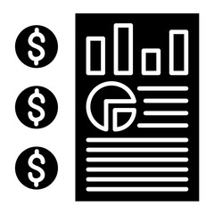 Financial Statement Glyph Icon