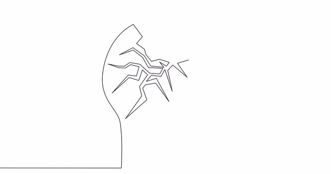 Self drawing line animation Cognitive distortion psychological trauma continuous one single line drawn concept video