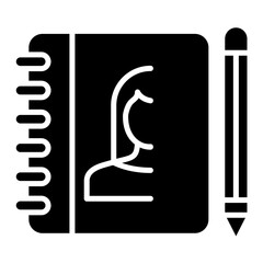 Sketchbook Glyph Icon