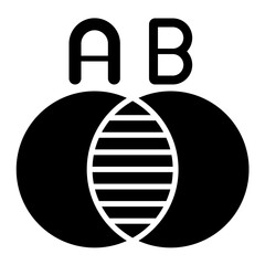 Venn Diagram Glyph Icon