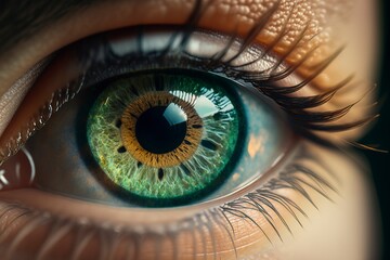Fototapeta na wymiar Astonishing 3D Woman Eye art of an incredibly detailed and lifelike eye. GENERATED AI.