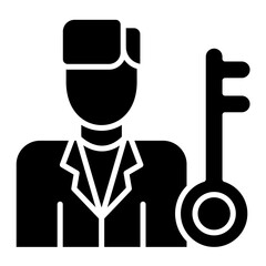 Key Person Male Glyph Icon