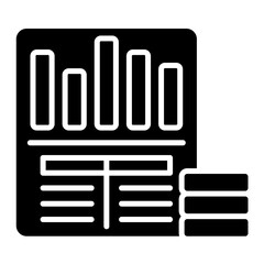 Balance Sheet Glyph Icon