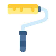 Paint Roller Flat Multicolor Icon