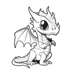 black and white dragon vector art