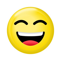 happy smile isolated on a white background