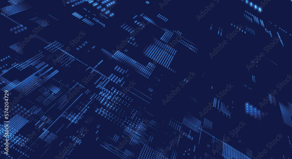 Poster abstract digital background. data flow information. concept of digital communication. big data visua