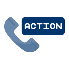 Call To Action Flat Multicolor Icon